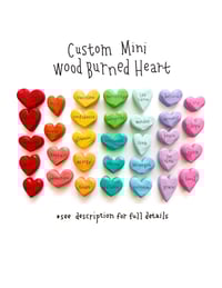 Image 1 of Custom Mini Wood Burned Heart