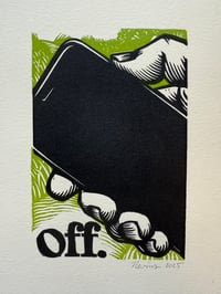 Image 2 of off. 8"x10" HAND-PRINTED ORIGINAL BLOCK PRINT