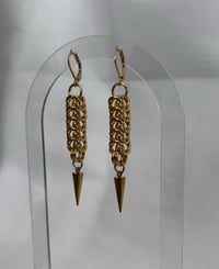 Box Chain Hoops (Gold) 