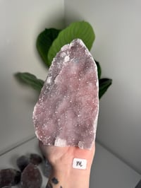 Image 13 of XL SELF STANDING COTTON CANDY APOPHYLITE CUT BASES -INDIA-