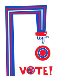 Image 1 of Vote! Silkscreen Art Print