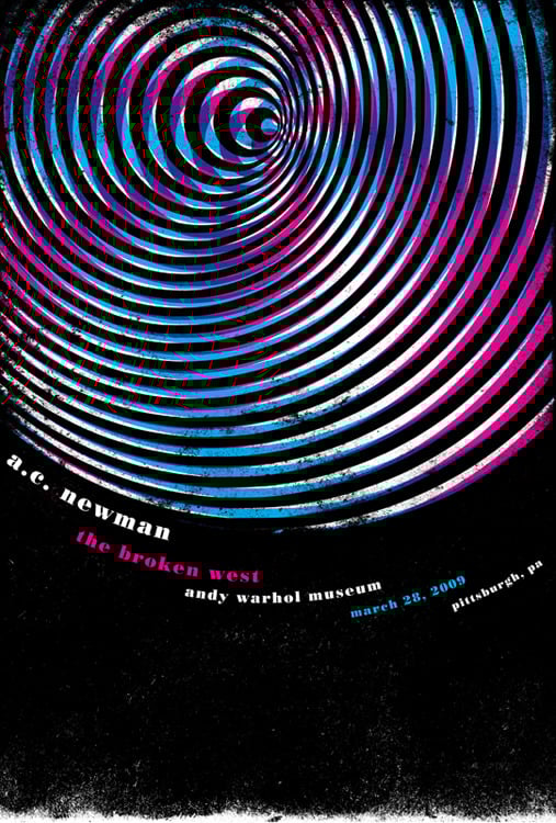 Image of AC Newman Silkscreen Rock Poster