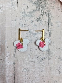 Image 2 of Floral Mickey Earrings