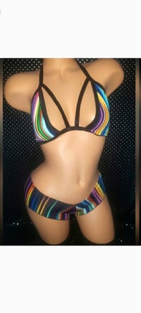 Image 3 of Multicolor Thong Bikini