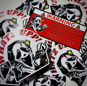 Image of Halloween scream peekers / warning sticker