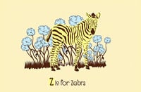 Image 1 of Z is for Zebra Alphabet Nursery Print