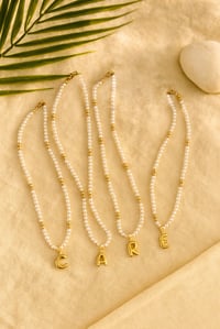 Image 1 of Pearl Pop Initial Necklace