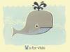 W is for Whale Alphabet Nursery Print
