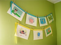 Image 3 of V is for Vulture Alphabet Nursery Print