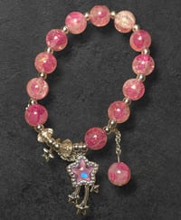 Pink falling star bracelet 