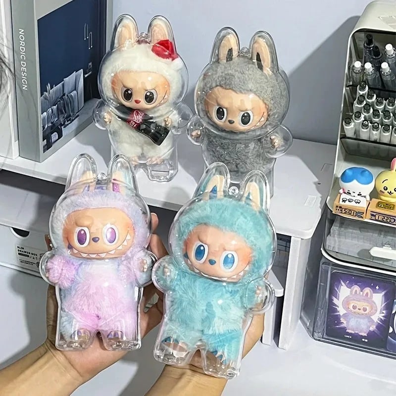 Image of Labubu V3 Third Generation Cloth Transparent Protective Shell Accessories Standing Protective Cover 