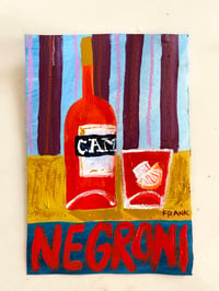 Negroni on ochre & burgundy 