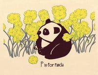Image 1 of P is for Panda Alphabet Nursery Print