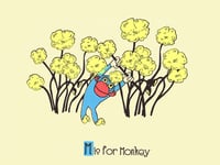 Image 1 of M is for Monkey Alphabet Nursery Print
