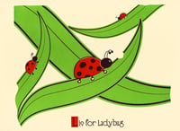 Image 1 of L is for Ladybug Alphabet Nursery Print