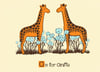 G is for Giraffe Alphabet Nursery Print