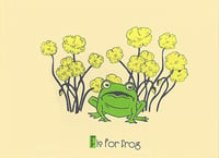 Image 1 of F is for Frog Alphabet Nursery Print