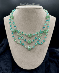 Image 2 of Ornate Uranium Waterfall Necklace