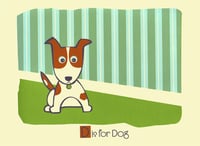 Image 1 of D is for Dog Alphabet Nursery Print