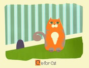 Image of C is for Cat Alphabet Nursery Print