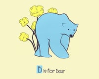 Image 1 of B is for Bear Alphabet Nursery Print