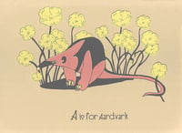 Image 1 of A is for Aardvark Alphabet Nursery Print