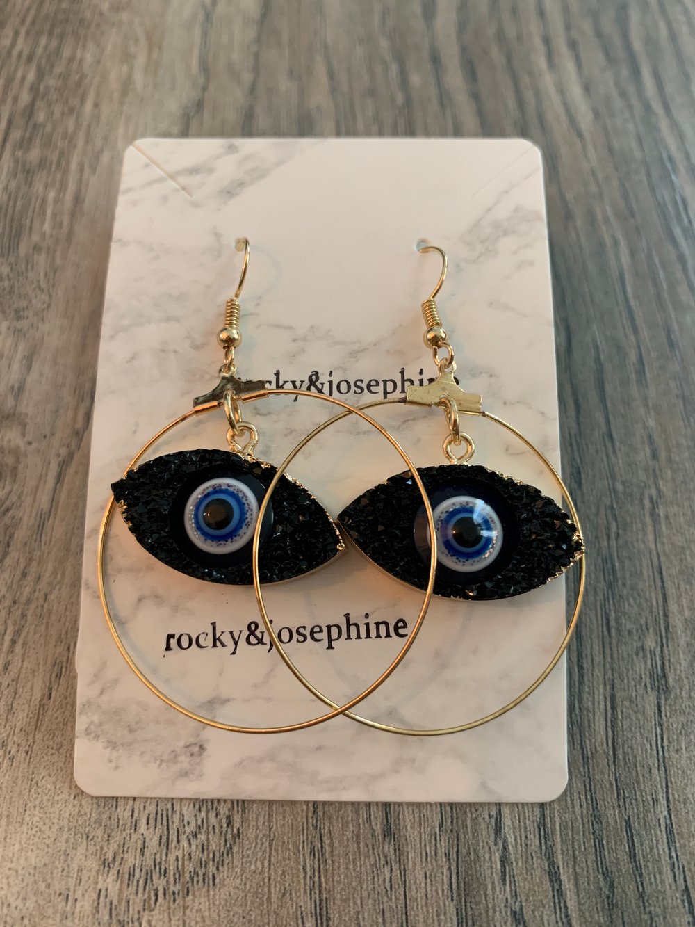 Image of Reiki Charged Mal De Ojo Earhoops