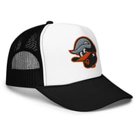 Image 4 of Tha O's "Bird Flu" Upside Down Snapback Trucker (Orange Logo) 