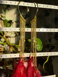 Image 3 of Lux feather cuff earrings 