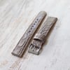 18mm Crocodile Strap In Grey Color