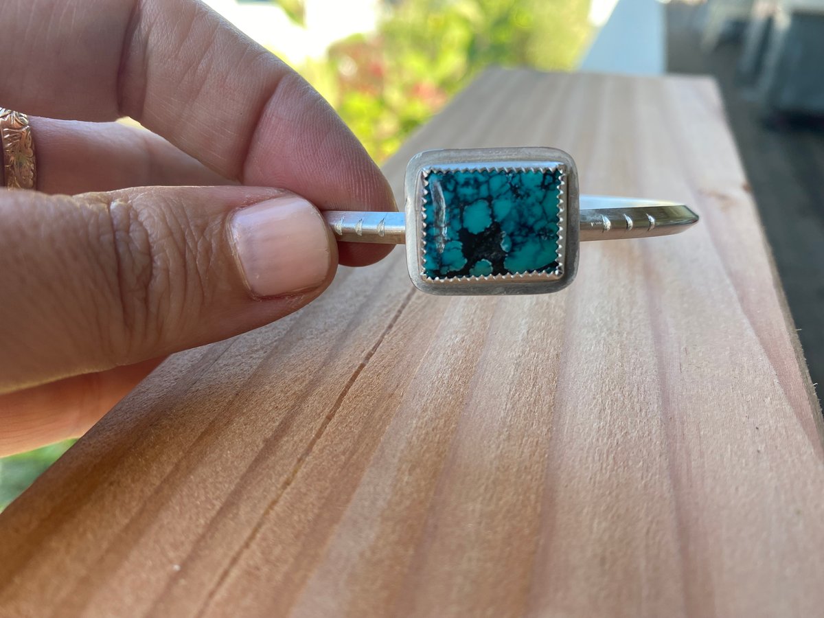 Image of Sterling Silver+Turquoise Cuff #2