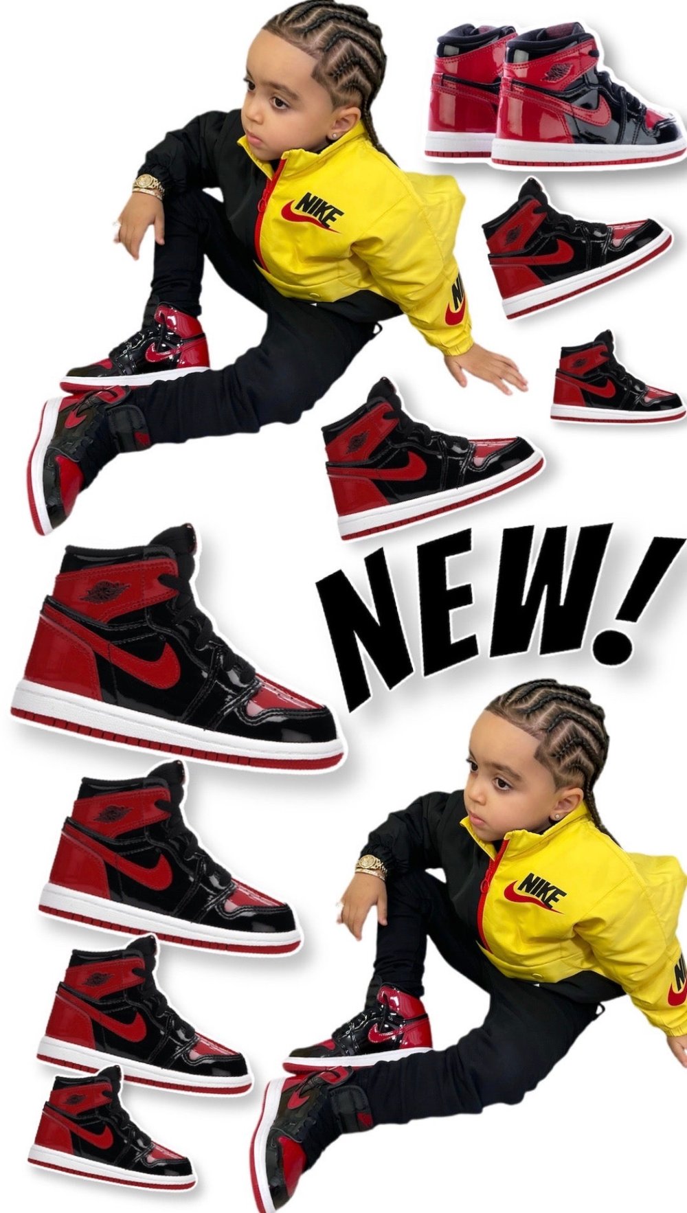 Image of NEW PATENT CUSTOM KICKS PRE ORDER ONLY 9c-3Y