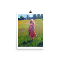 Image 4 of "In a garden of her own flowers" print
