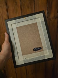 Image 4 of "ANTICHRIST" original print on a 1800's bible page with preserved spider web