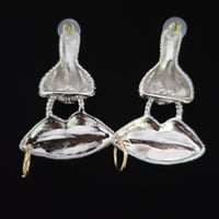 Image 5 of NOSE AND PIERCED LIP DANGLE EARRINGS
