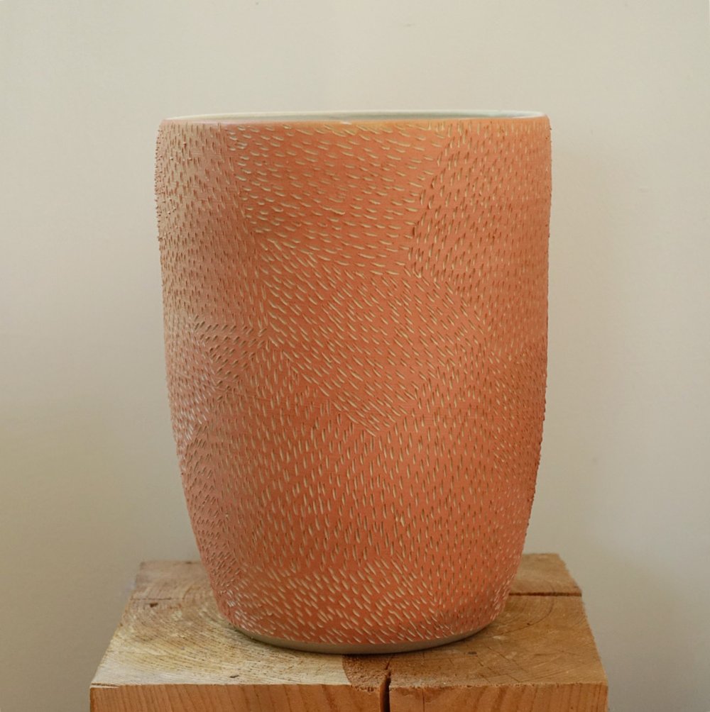 Image of Textured Terracotta Vase