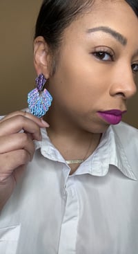 Image 2 of Retro Leaf earrings 