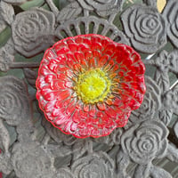Image 1 of Fused Glass Zinnia Dish 3