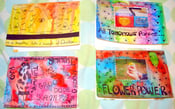 Image of 60's-Themed Pack of 4 Handmade Notecards