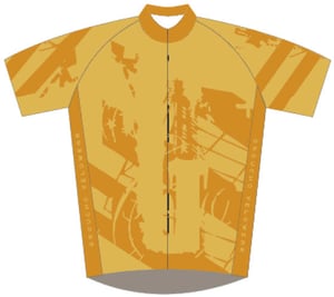 Image of GRAPHIX CYCLING JERSEY ORANGE