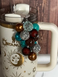 Image 4 of Western Theme Turquoise Tumbler Straw Bauble