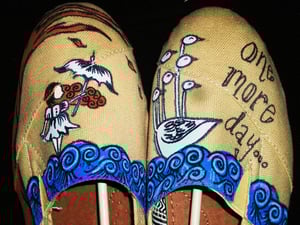 Image of Hand Painted Illuminate Album Artwork Canvas Shoes (GIRLS)