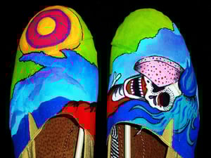 Image of Hand Painted Assailants Album Art Canvas Shoes (GIRLS)