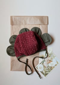 Image 3 of Little Strawberry Double gauze baby bonnet 