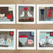 Image of Set of 6 handmade screenprints