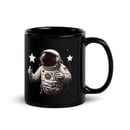 Image 2 of Space City Houston Black Glossy Mug