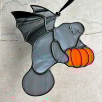 Manatee Bat with Pumpkin