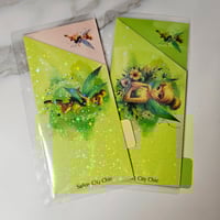 Image 5 of Glitterbell Pink & Green Tabbed Envelopes A6