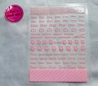 Dior sticker. in pink 