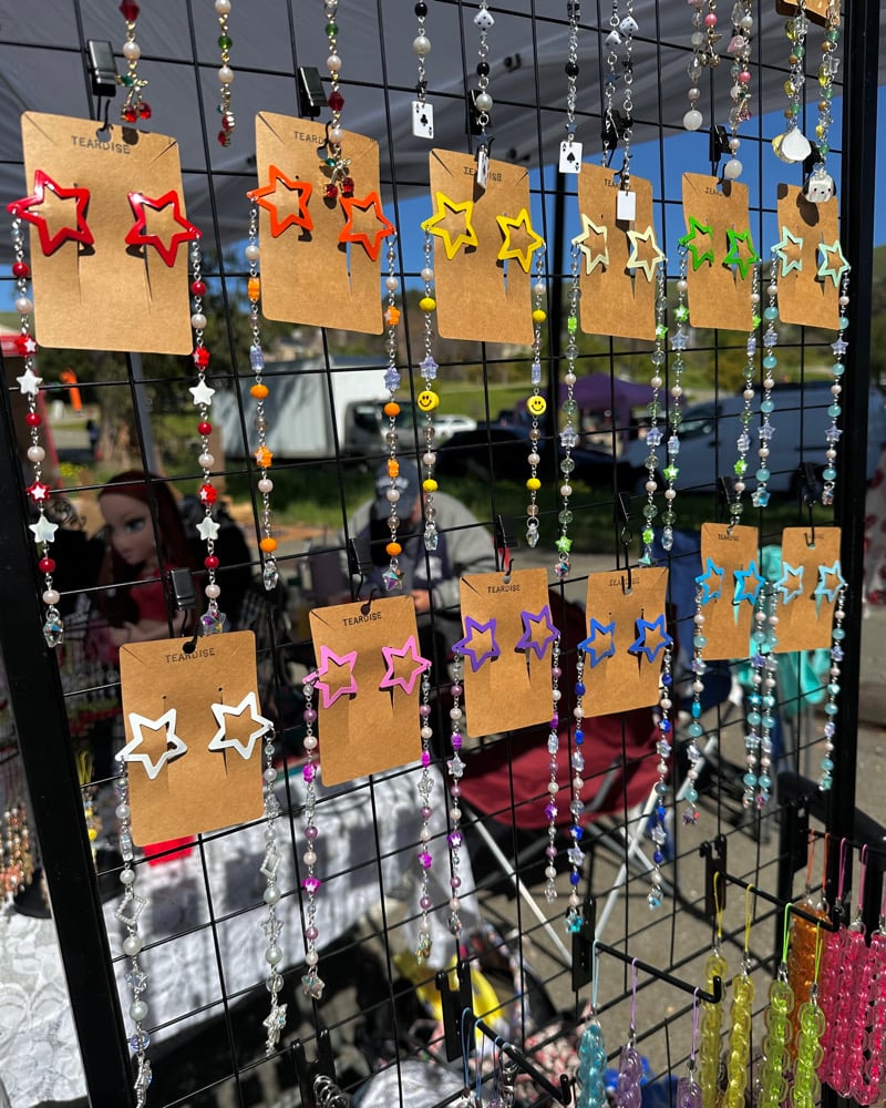 Image of colorful star hair clips 
